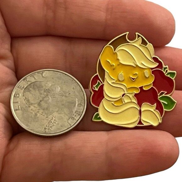 My Little Pony Apple Jack Kawaii Chibi Enamel Pin - Picture 5 of 9